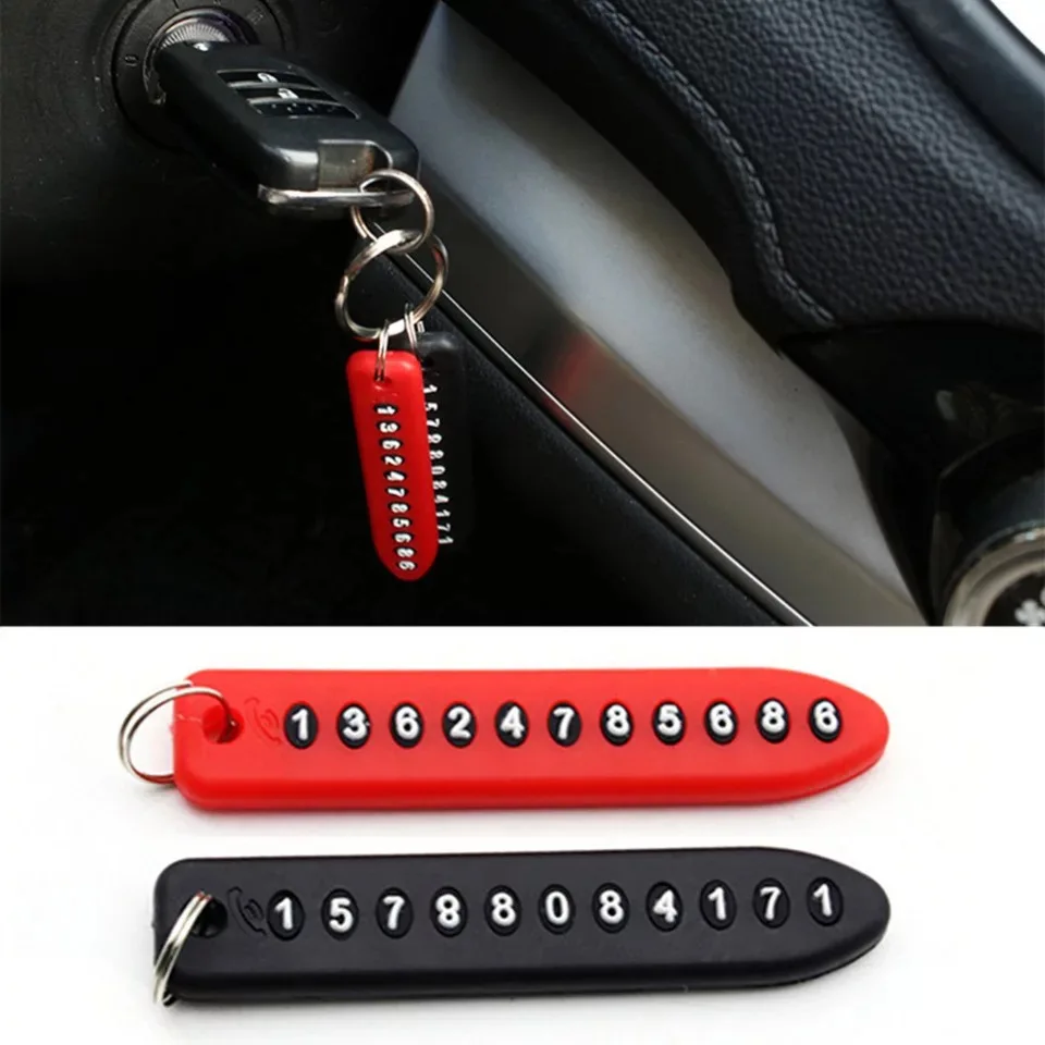 

Anti-lost Phone Number Plate Car Keychain Auto Vehicle Phone Number Card Keyring for Popular Selling Car Auto Accessories