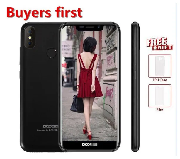 

2018 NEW Doogee X70 Smartphone Android 8.1 19:9 5.5"FHD 4000mah MTK6580 Quad Core 2GB RAM 16GB ROM face ID 8MP 3G Mobile phone