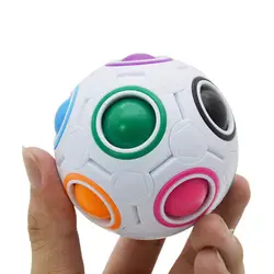 Забавные Творческий Magic Cube сферические Скорость Радуга Паззлы мяч Футбол Дети Обучения Головоломки Игрушечные лошадки для детей и взрослых