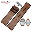 High quality Genuine  for diesel leather strap retro brown leather watchband men bracelet 22mm 24mm 26mm ► Photo 2/5