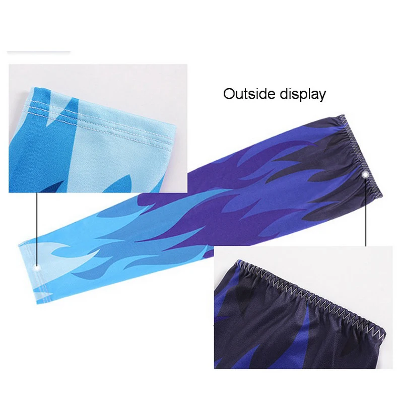 Sunscreen Cooling Arm Sleeves For Cycling Fishing Men Women Sun UV Protective Sleeves Sport cuff Flame Style Arm Warmer Cover sun protection sleeves,cycling arm covers,arm cooling sleeves,cut resistant arm sleeves,bike arm sleeves