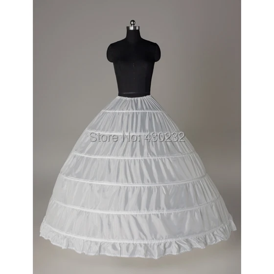Высокое качество Белый 6 Нижняя юбка с кринолином кринолиновый подъюбник Нижняя юбка для свадебное платье