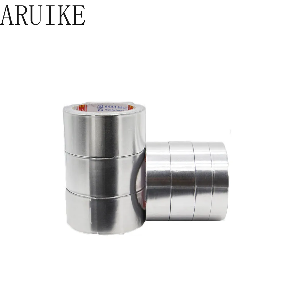 

Aluminum foil tape thickness 0.18mm L 30M high temperature shielding waterproof pipe water heater exhaust pipe tin foil tape