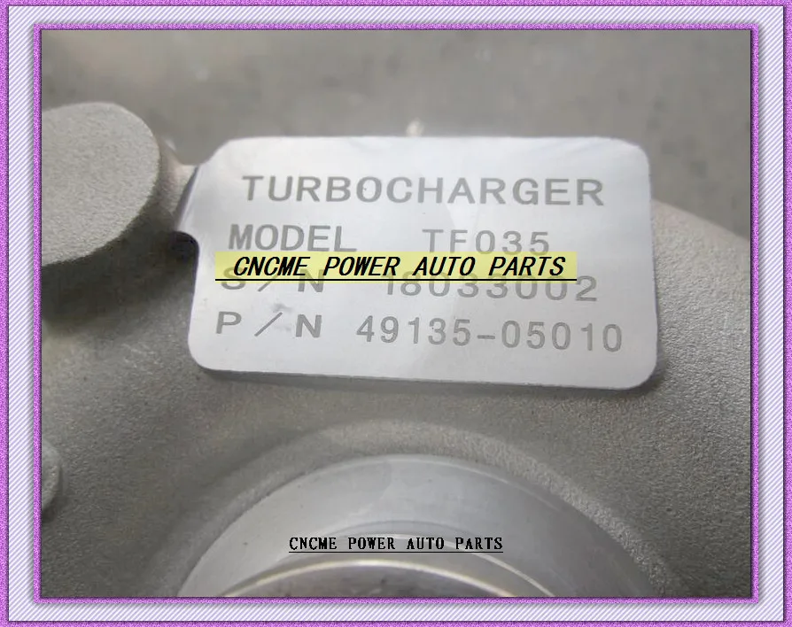 TURBO TF035 49135-05010 53149886445 53149706445 Turbocharger For IVECO Commercial Daily Master For Opel Movano 8140.23.3700 2.8L