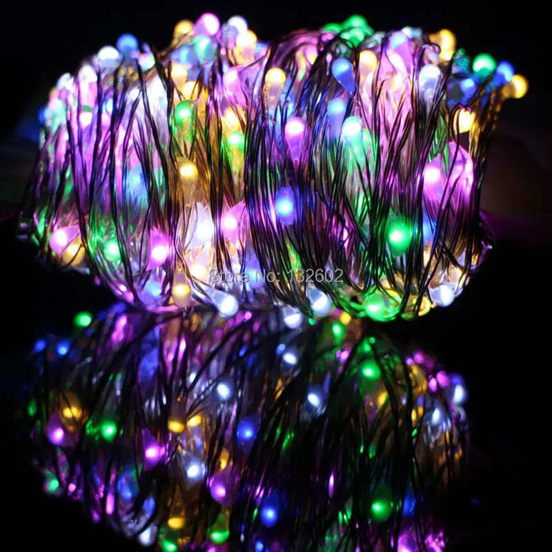 99Ft/30m 300 светодиодный уличный Рождественский Сказочный светильник s Серебряный провод теплый белый светодиодный светильник s Звездный светильник+ адаптер(UK, US, EU, AU Plug