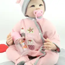 Новые силиконовые куклы reborn для продажи 22 дюймов 55 см волосы с корнями мягкие сенсорные настоящие reborn младенцы с бутылочка с соской детские игрушки подарок
