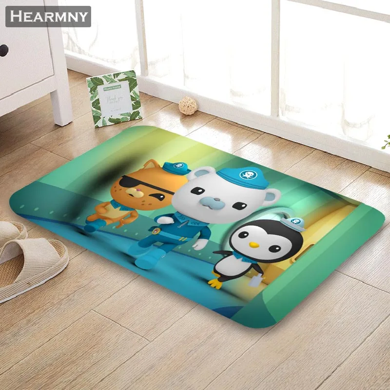 

Customizable The Octonauts Doormat Floor/Bath/Kitchen/Beach Mat Flannel Sponge Fabric 3D Printed Shaggy Decoration For Bedroom