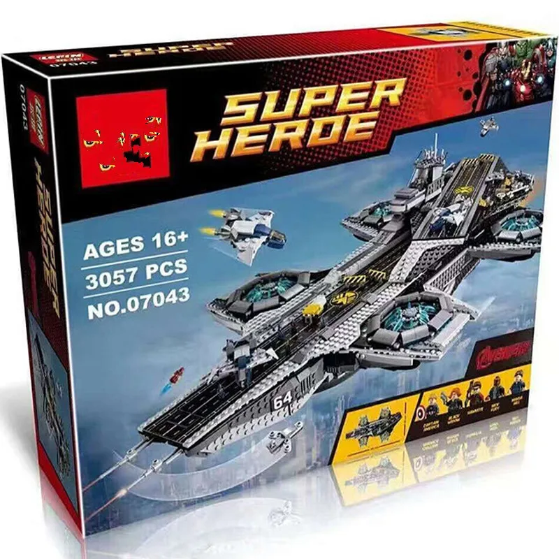 

the diy assemble gift 07043 Super Heroes The Shield Helicarrier Model Building Kits Blocks Bricks Toys Compatible 76042