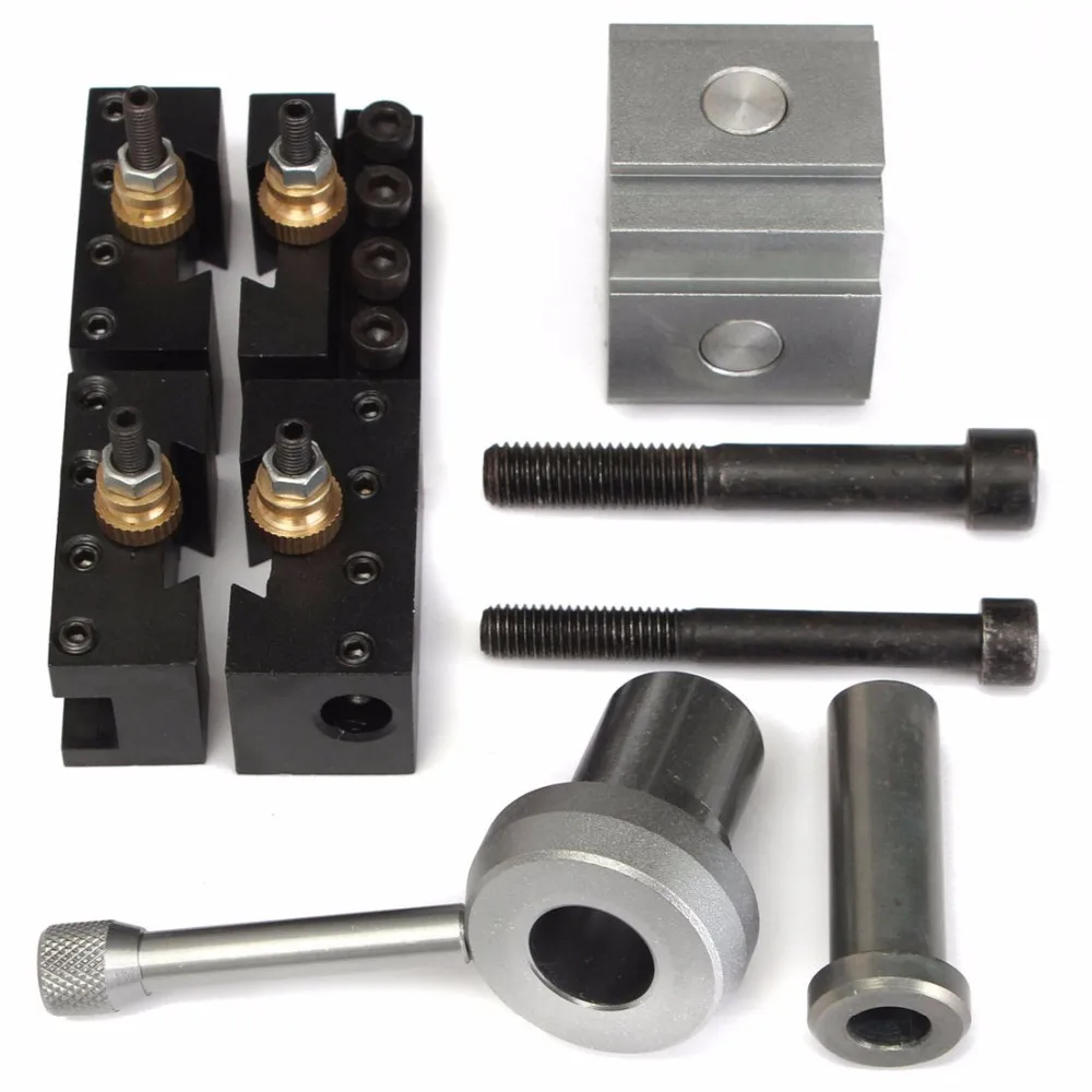 Buy 1 set Mini Metal Quick Change Tool Post + Boring Holder + Turning Facing