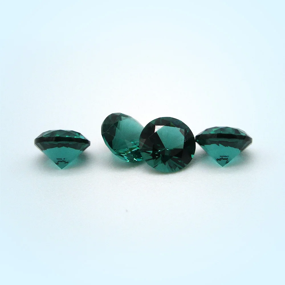 

5A Quality 1.0~1.5mm Round Cut Dark Green Nano Stone For Wax Setting 500pcs/lot Emeral Green Nano Synthetic Gems For Jewelry