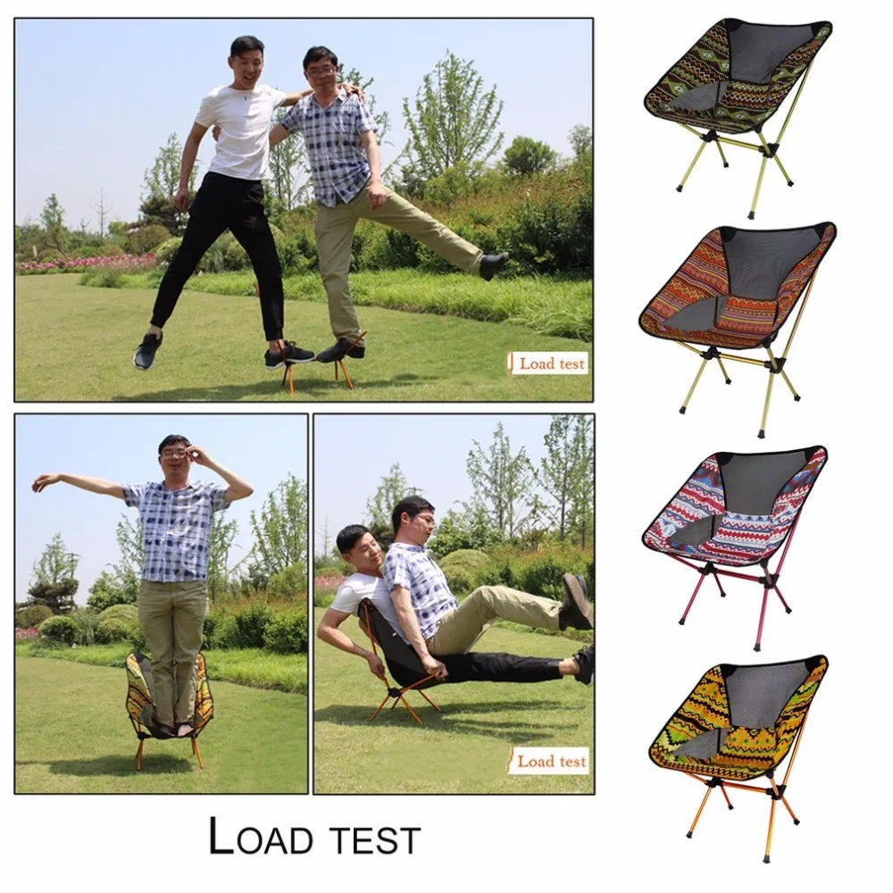 OUTAD переносной стул из алюминиевого сплава легкий складной туристический стул для рыбалки со спинкой и сумкой для переноски