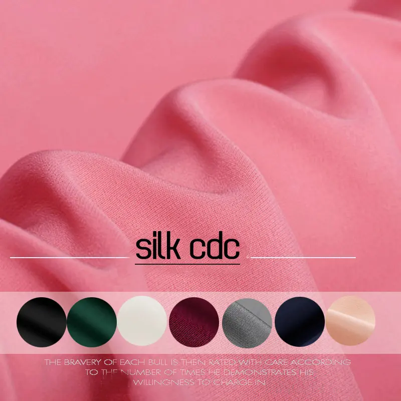 

30m/m width 110CM high quality Solid color heavy silk crepe de chine fabric