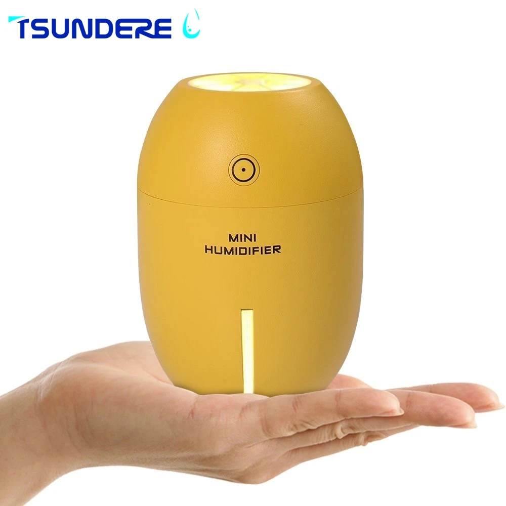 

TSUNDERE L USB Mini Air Humidifier 180ML Lemon Aroma Essential Oil Diffuser Mute Home Office 4 Hours Automatic Power Off