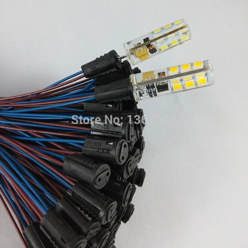 

5pcs/lot length 20, 50cm g4 lamp base Holder ABS head g4 socket crystal light LED bulb light Heads FREE SHIPPING