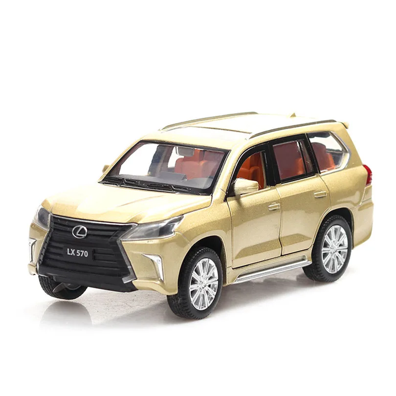 Beste 1 32 LEXUS LX570 NX200t Simulatie Speelgoed Auto Model Lichtmetalen Pull Back Kinderen Speelgoed Genuine License Collection Gift Off  road Voertuig