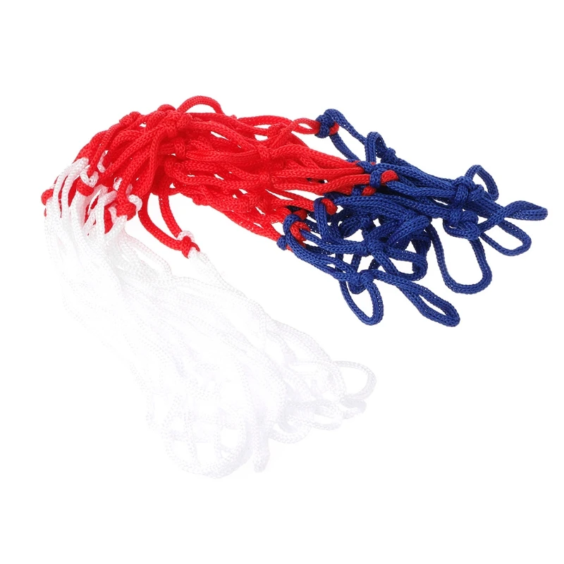 OOTDTY универсальная 5 мм красный белый синий баскетбольная сетка нейлоновая сетка для попадания мячом сетка