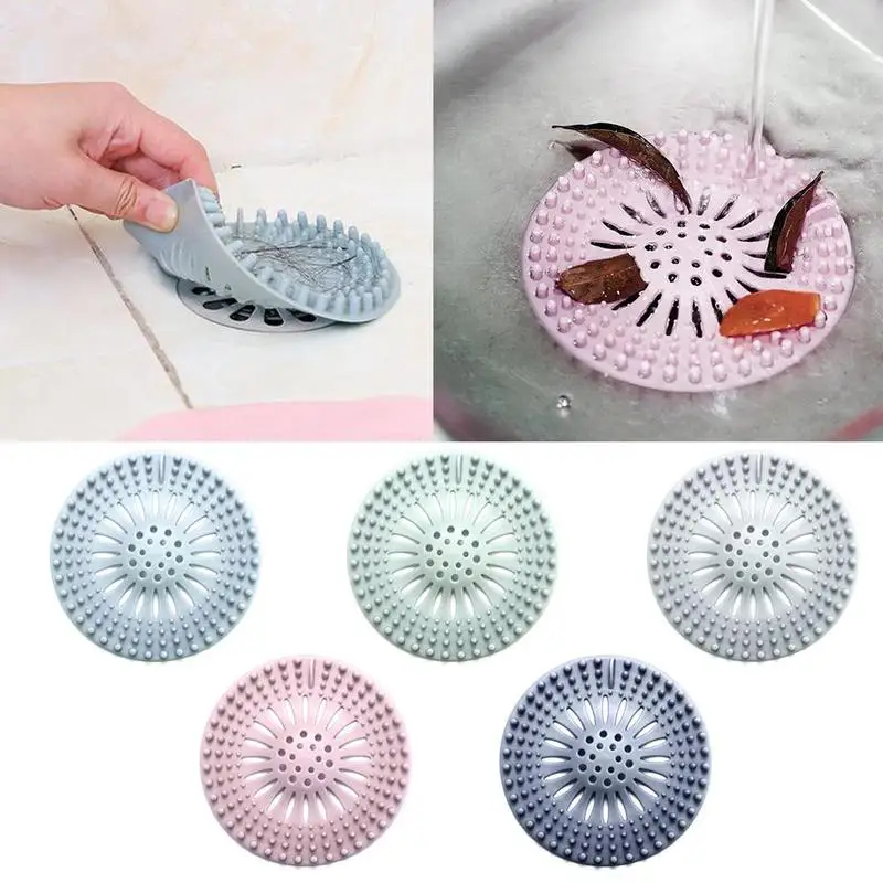 

Sink Sewer Filter TPR Floor Drain Strainer Water Hair Stopper Bath Catcher Shower Cover Kitchen Bathroom Anti Clogging