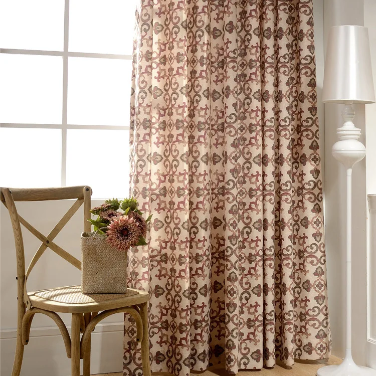 

Modern and Simple Style Polyester Printing Shade Curtains for Living Room and Bedrooms Blackout Curtains