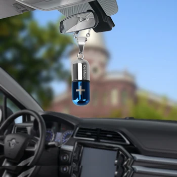 

LEEPEEEmpty Capsule Bottle Car-styling Car Hanging Perfume Pendant for Essential Oils Diffuser Air Freshener Ornaments Fragrance