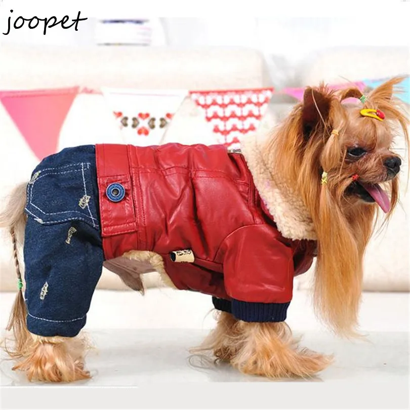 Leather clothes for dogs yorkie dog clothing winter pitbull dog costume