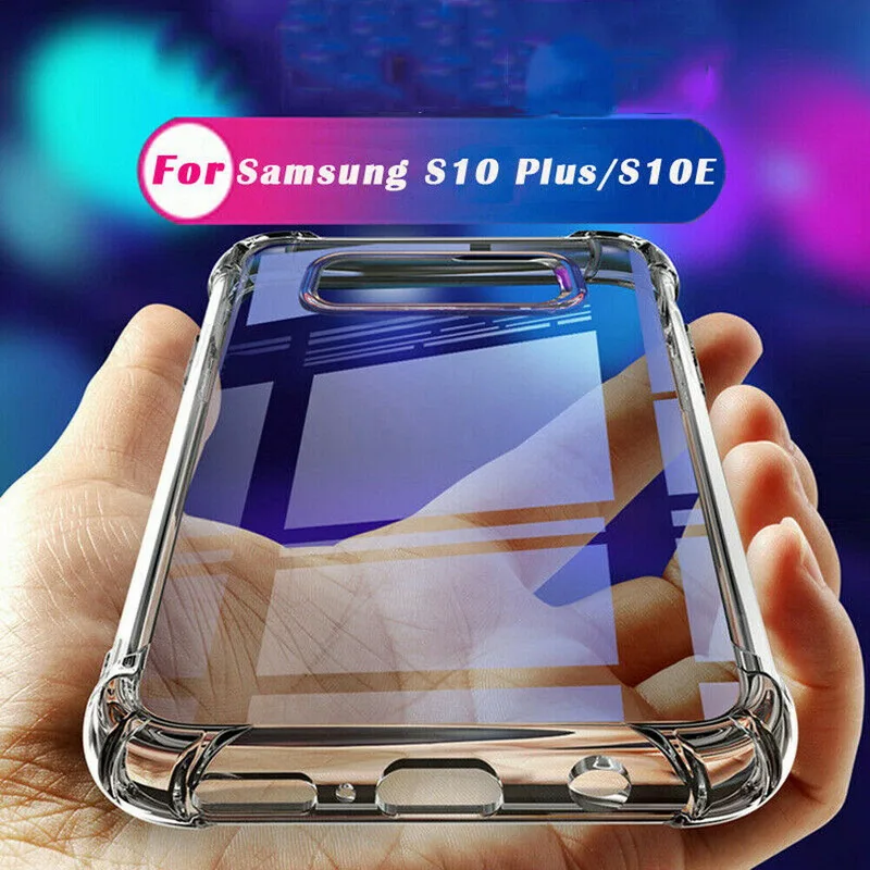 

For Samsung S8 S9 S10e Plus Note 10 Pro 9 8 A50 A7 A9 2018 Soft Flexible TPU Transparent Screen Potection Wireless Charging Case