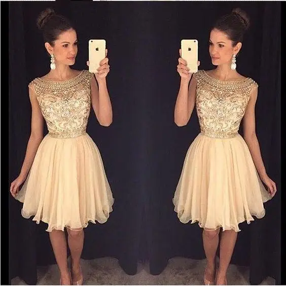 Exquisite Handmade Beading font b Cocktail b font font b Dresses b font vestido de festa