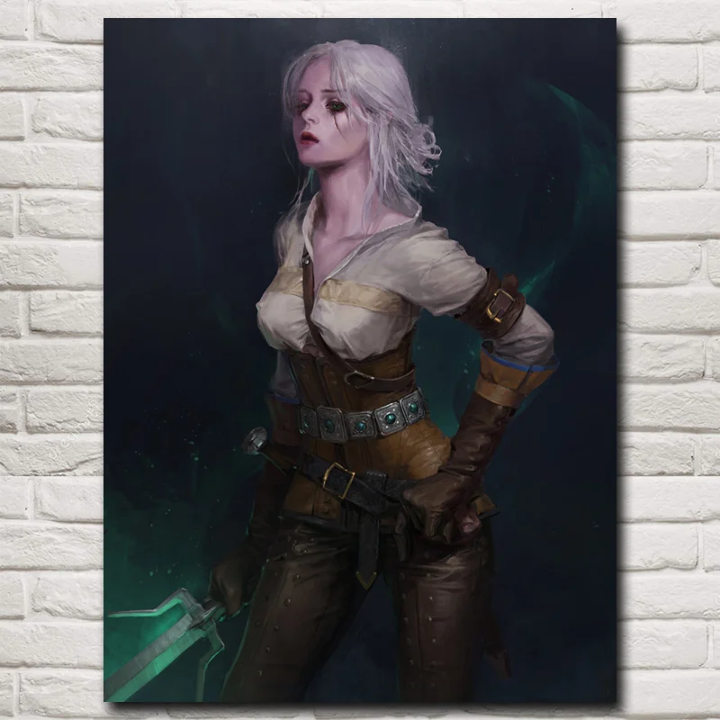 

FOOCAME The Witcher 3 Wild Hunt Cirilla Living Room Game Art Silk Posters and Prints Home Wall Painting Decoration Pictures
