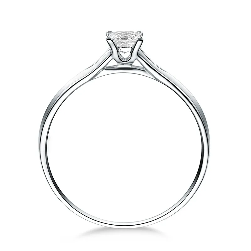 ZOCAI Natural 4 оправа с крапанами 0,50 КТ Сертифицированный I-J/VS алмазное обручальное кольцо из белого золота 18 К W02092
