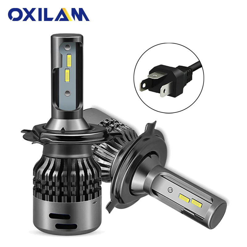

OXILAM Turbo H4 LED Headlight Bulbs 9003 Hi lo Beam 6000K 16000lm 48W CSP Chip Auto Head Lamp for Mercedes Benz W124 Car Lights