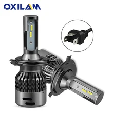 OXILAM Turbo H4 LED Headlight Bulbs 9003 Hi lo Beam 6000K 9000lm 48W CSP Chip Auto Head Lamp for Mercedes Benz W124 Car Lights