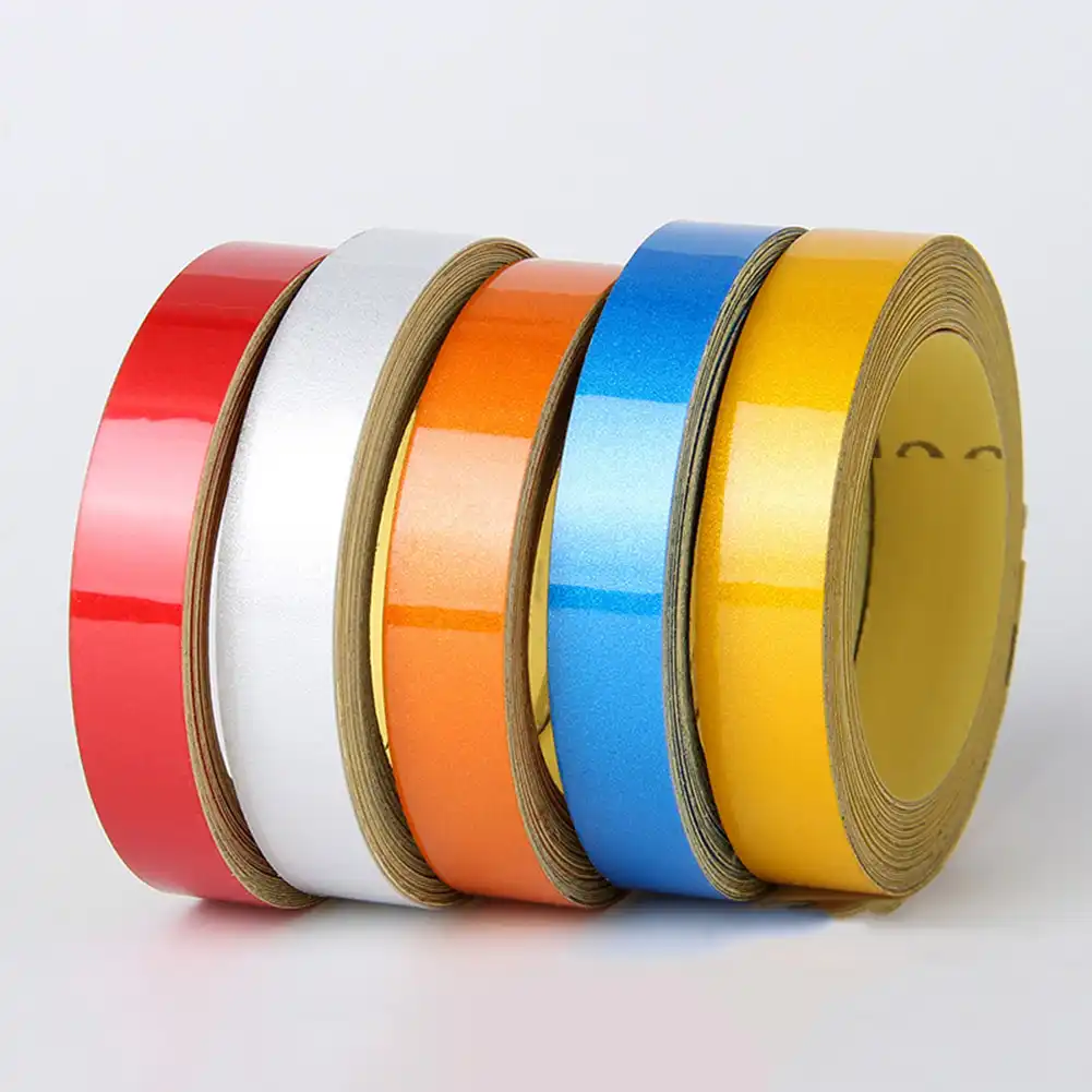 1cm x 5m Car Safety Warning Reflective Tape Roll Film Ornament Sticker Decal