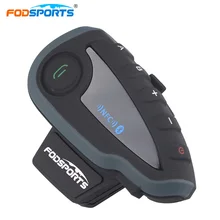 Fodsports V8 Motorcycle Helmet Bluetooth Intercom Full-Duplex 5 Riders Talking Interphone Headsets with Controller NFC Max 1200M