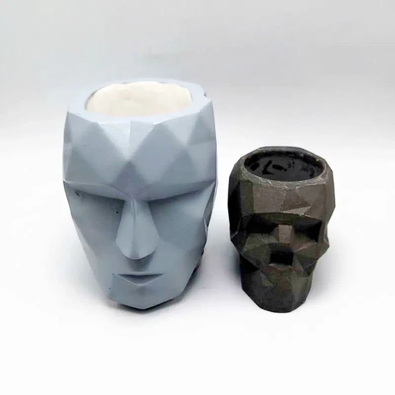 Большая 3D абстрактная ваза черепа силиконовая форма сделай сам Женский