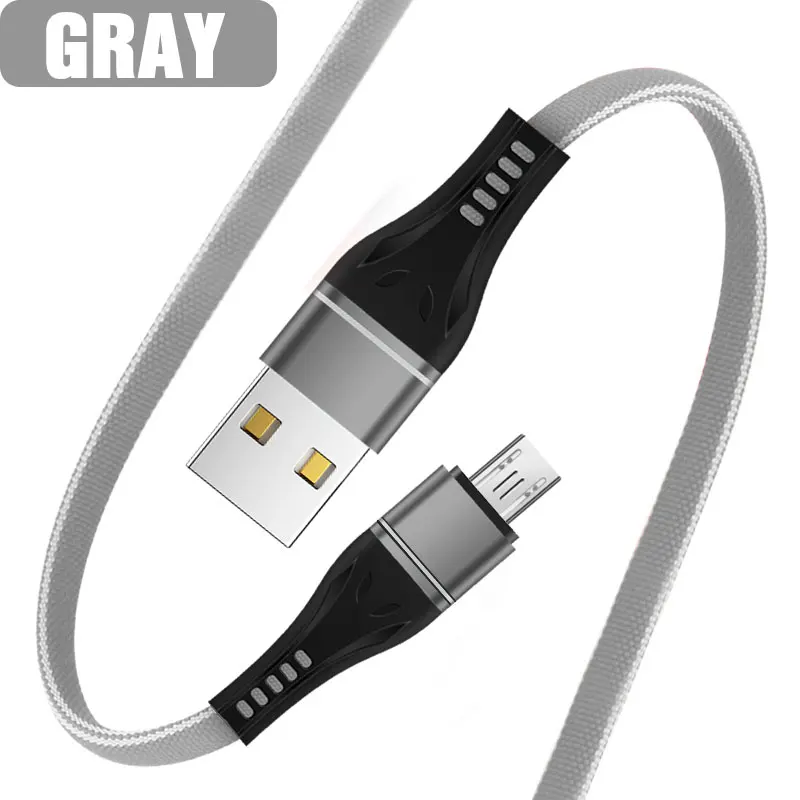 3A type-c micro usb Быстрый кабель для huawei samsung Android Xiaomi зарядное устройство Магнитный адаптер usb type C кабели для мобильных телефонов - Цвет: For micro Gray