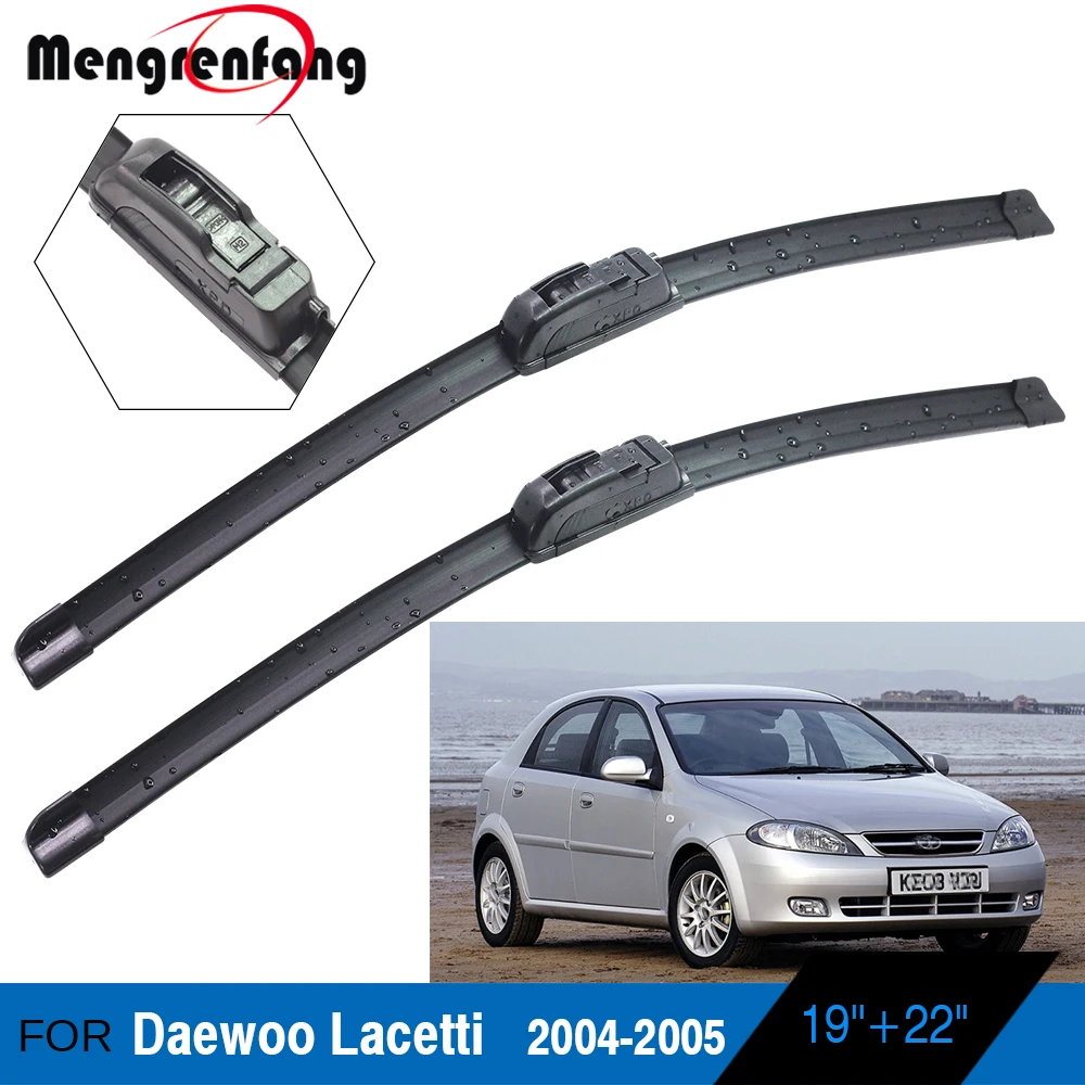 

For Daewoo Lacetti 2004 2005 Car Front Windscreen Wiper Soft Rubber Frameless Wiper Blades 2 Pieces