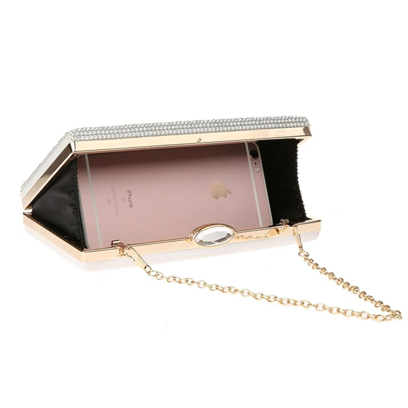 Pochette Luxy Moon à paillettes argentées, vue intérieure