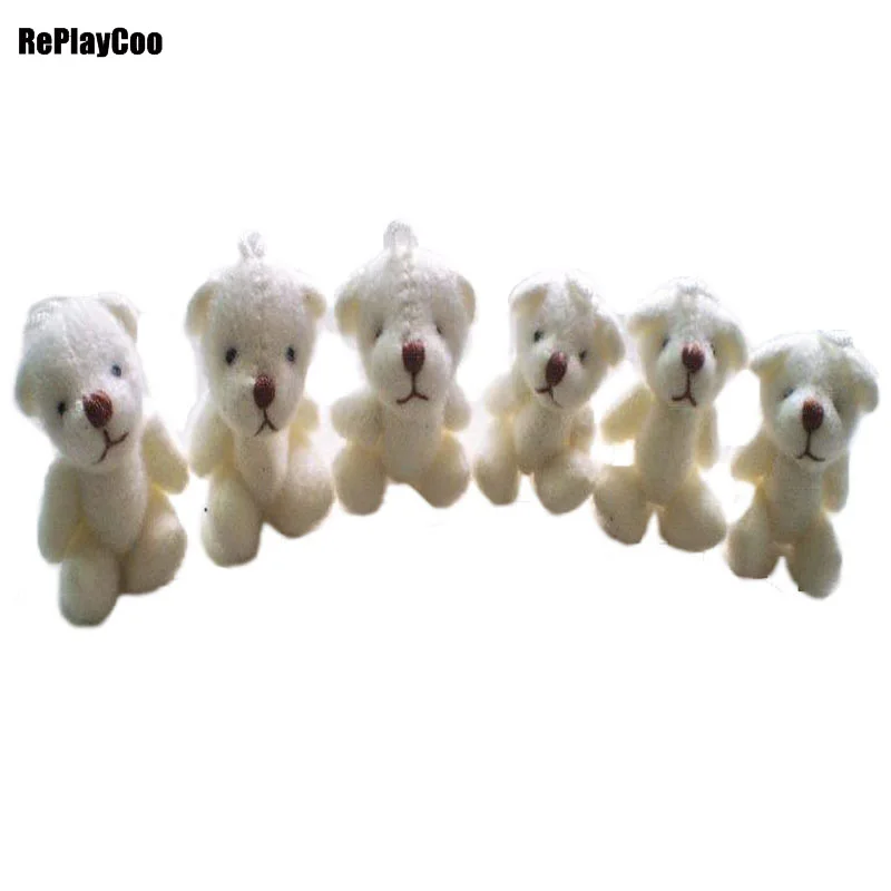 

50pcs/lot Kawaii Small Joint Teddy Bears Stuffed Plush 3CM/4CM Toy Teddy-Bear Mini Bear Ted Bears Plush Toys Wedding Gifts 008