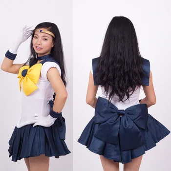 

High Quality Anime Sailor Moon Haruka Tenoh / Sailor Uranus Cosplay Costume custom made Dress for kid and adult XS-3XL