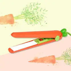 Милая морковная форма 2 в 1 выпрямитель для волос щипцы для завивки волос мини Выпрямление гофрированные щипцы для завивки волос инструмент