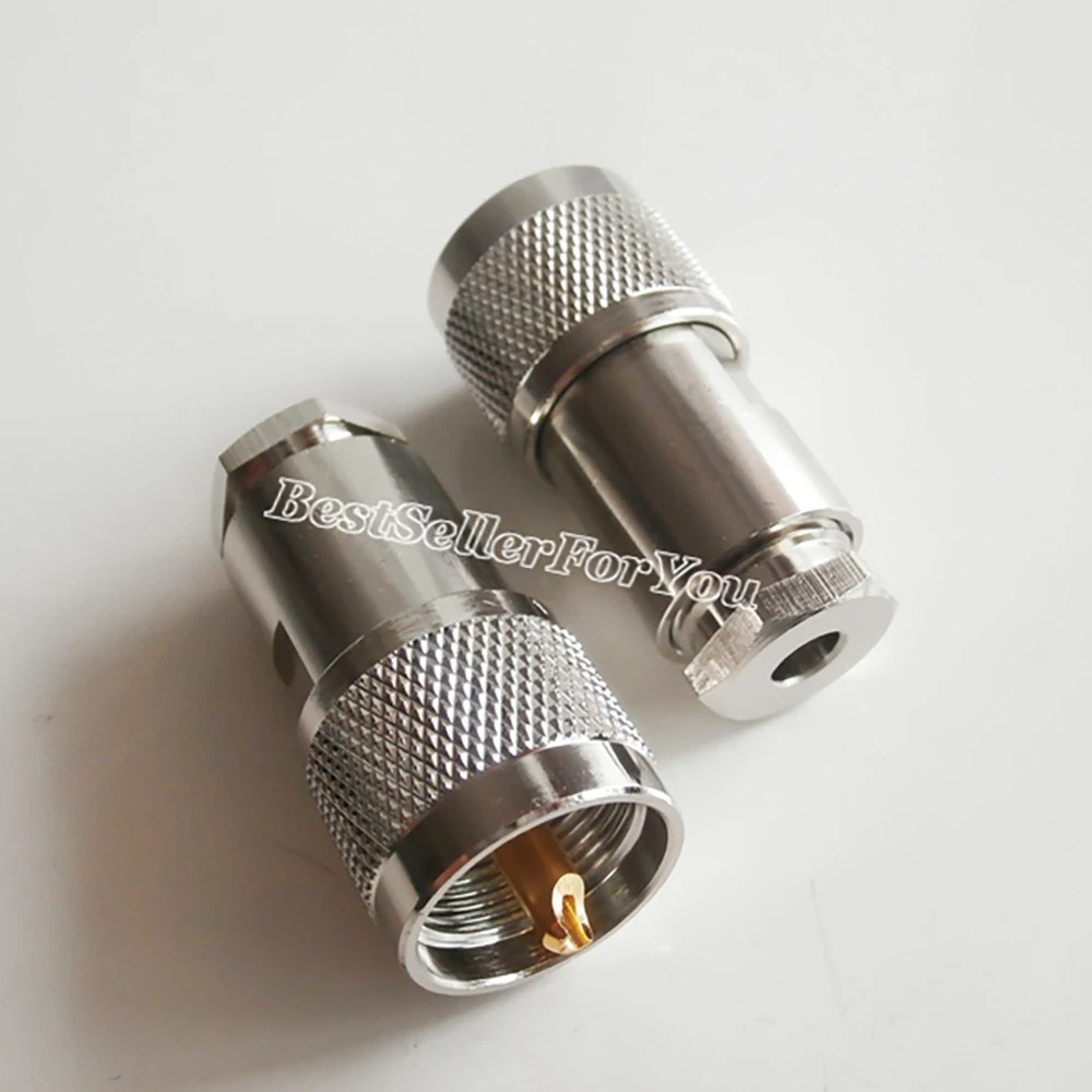 5X UHF male PL 259 plug PL259 clamp RG59 RG 8X LMR240 RG8X cable ...