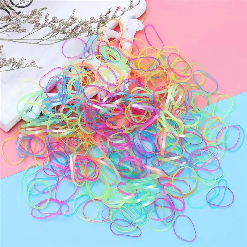 2000 шт. одноразовые резинки Цветные Волосы Резинки для детей прическа (разные цвета)