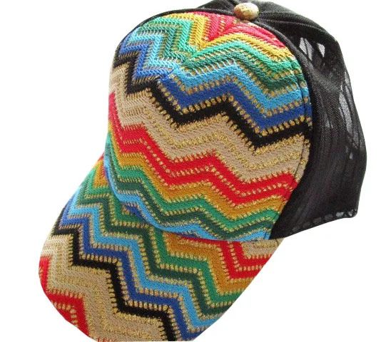 chevron ball caps