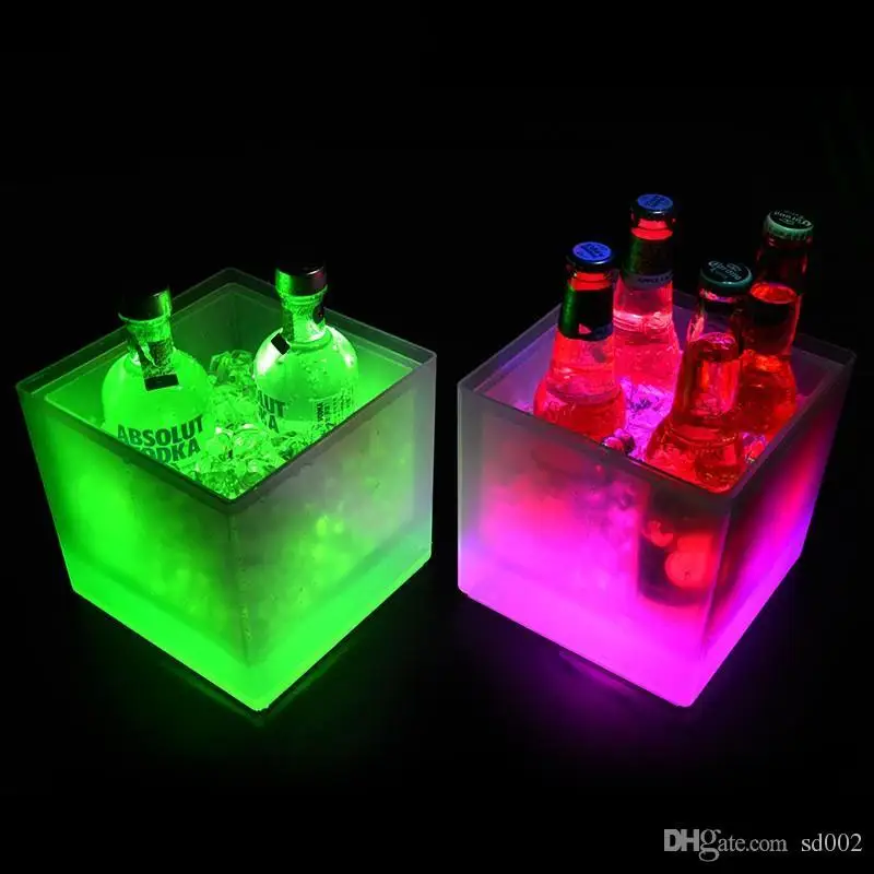 New 3500ml LED Light Ice Buckets Light Up Champagne Beer Buckets