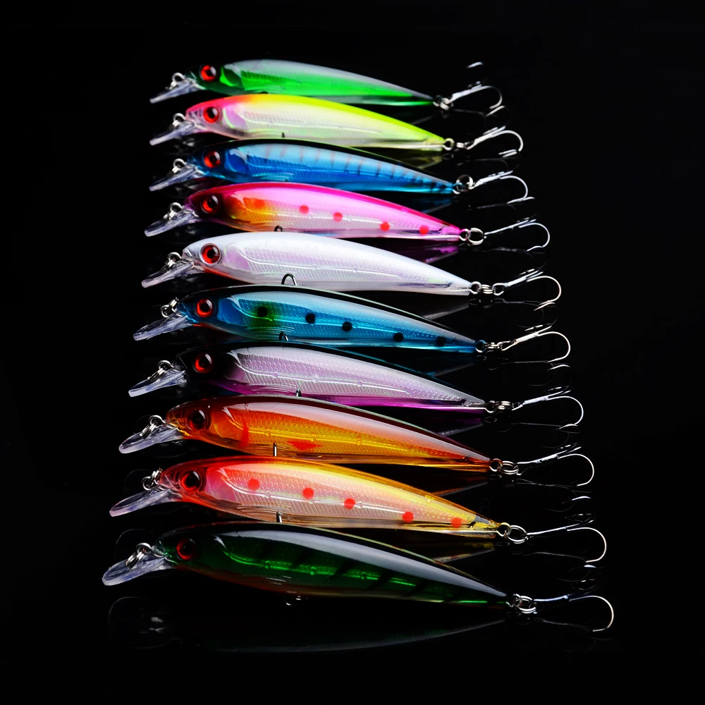 

100Pcs Floating 11cm/13.6g Minnow Fishing Lure Laser Lifelike Hard Bait 3D Eyes Wobblers Carp Crankbait Fishing Tackle