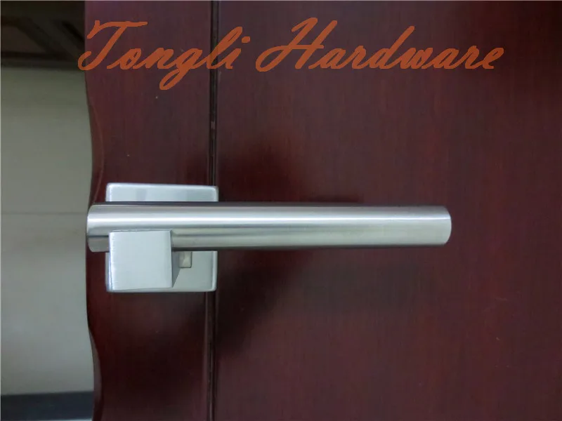 2016 new tainless steel 304 square tube head lever/ interior room door