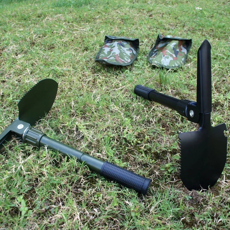 Multifunction Outdoor accessories Foldable steel tools Portable saw spade forklift shovel for camping hiking with compass (10)