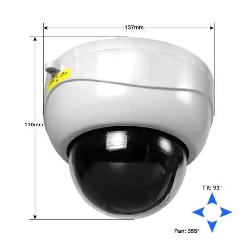 5MP POE 2.5 ''4X ZOOM HD 1080P 2MP PTZ IP Della Cupola di IR Audio MIC Microfono di Sicurezza Della