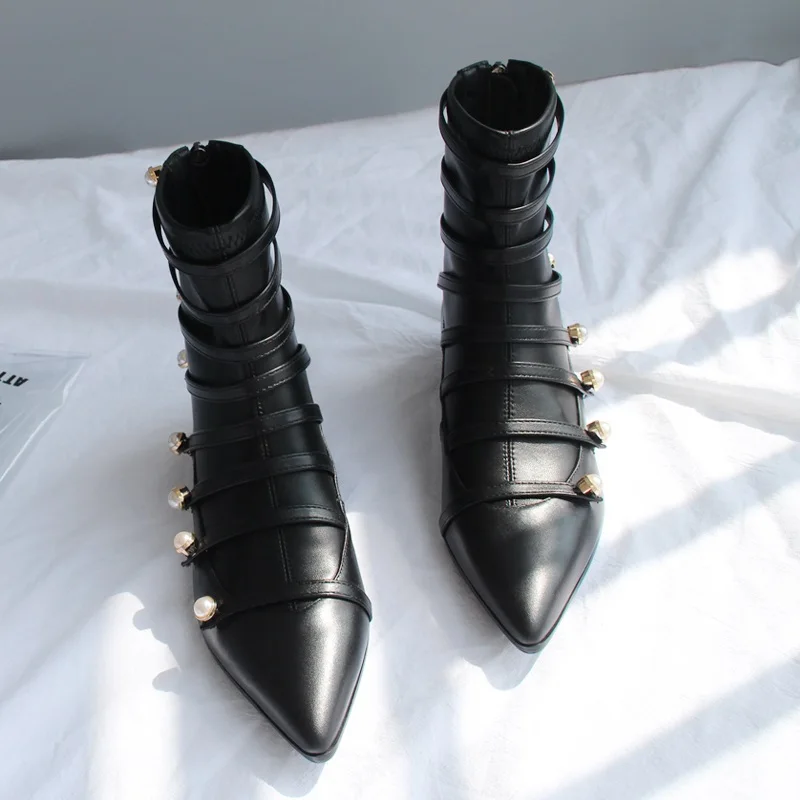 

New ankle boots for women zapatos de mujer chaussures femme winter shoes leather boots women