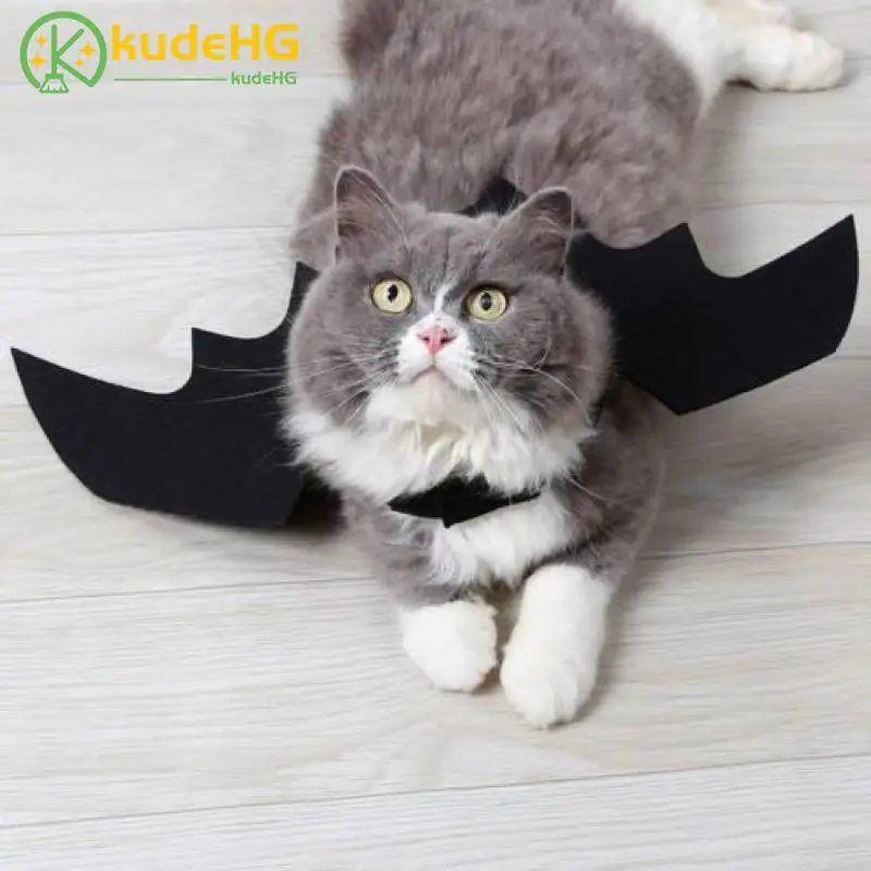 2019 Новый Хэллоуин для домашней собаки костюмы крылья летучей мыши вампир черный