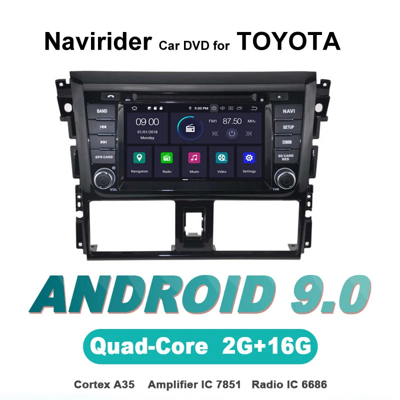 Perfect Navirider OS 9.0 Car Android Player for TOYOTA YARIS 2014 stereo radio gps navigation bluetooth TDA7851 Amplifier sound System 0 Perfect Navirider OS 9.0 Car Android Player for TOYOTA YARIS 2014 stereo radio gps navigation bluetooth TDA7851 Amplifier sound System 0